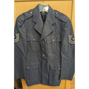 1951 US Air Force Officer Military Blue Wool Sport Coat Jacket Sz 38L‎ Very Good